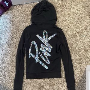 Pink bling VS zip up hoodie
